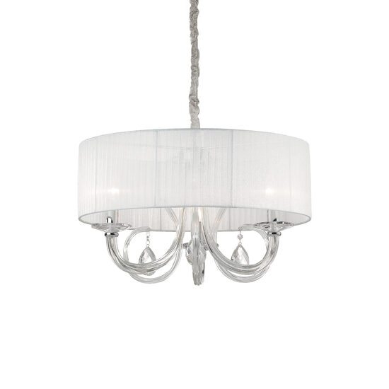 Candelabru modern abajur organza 3xE14/40W, Swan SP3 035840 Ideal Lux