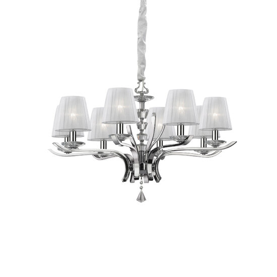 Candelabru modern cromat 8xE14/28W, Pegaso SP8 059242 Ideal Lux