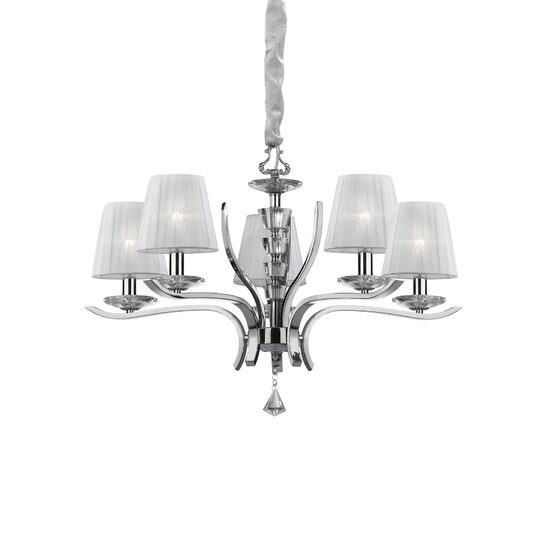 Candelabru modern cromat 5xE14/28W, Pegaso SP5 066448 Ideal Lux