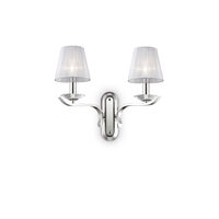 Aplica moderna cromata abajur organza 2xE14/28W, Pegaso AP2 059211 Ideal Lux