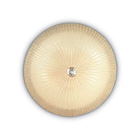Plafoniera stil venetian abajur sticla aurie 6xE27/60W, Shell PL6 140193 Ideal Lux
