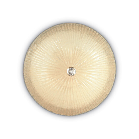 Plafoniera stil venetian abajur sticla aurie 6xE27/60W, Shell PL6 140193 Ideal Lux