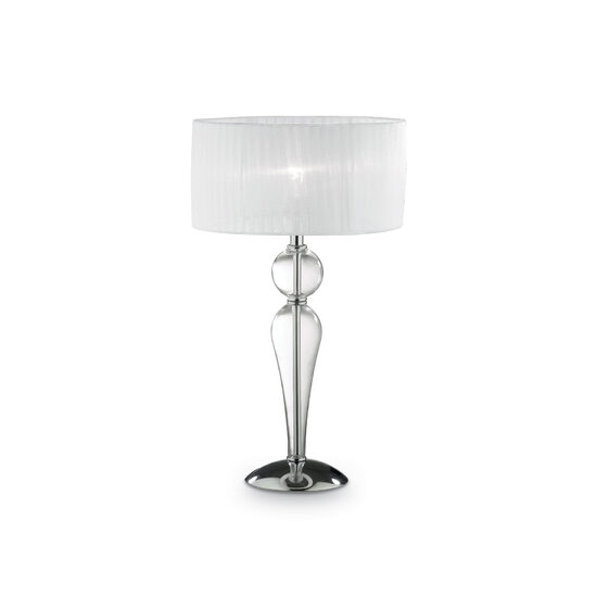 Veioza moderna sticla abajur organza 1xE27/60W, Duchessa TL1 Big 044491 Ideal Lux