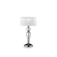 Veioza moderna sticla abajur organza 1xE27/60W, Duchessa TL1 Small 051406 Ideal Lux