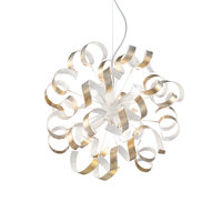 Lustra moderna aurie cadru metalic lacuit 6xE14/40W, Vortex SP6 101606 Ideal Lux