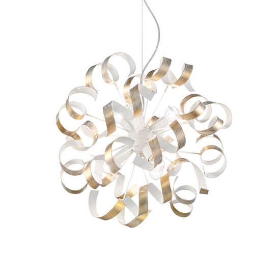 Lustra moderna aurie cadru metalic lacuit 6xE14/40W, Vortex SP6 101606 Ideal Lux