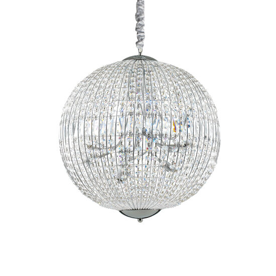 Lustra moderna cromata cu cristale, 12xG9/40W, Luxor SP12 116235 Ideal Lux