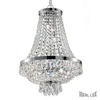 Candelabru clasic cromat decorat cu cristale 12xG9/4W, Caesar SP 12 114279 Ideal Lux