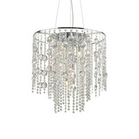 Lustra moderna cromata siraguri de cristale 10xG9/40W, Evasione SP10 044767 Ideal Lux