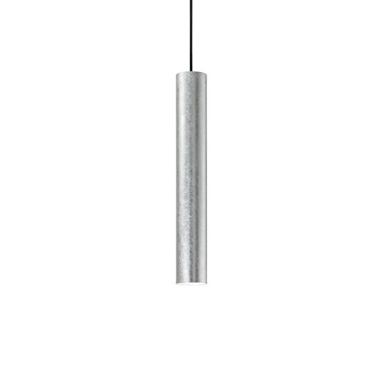 Lustra moderna argintie dispersor cilindric 1xGU10/28W, Look SP1 D06 141800 Ideal Lux