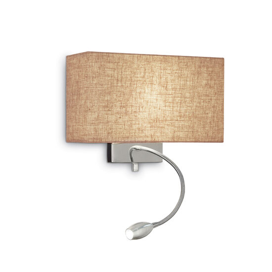 Aplica moderna canvas 1xE27/60W si LED 1.5W/50lm/3000K, Hotel AP2 103204 Ideal Lux