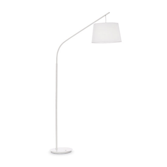 Lampadar minimalist alb abajur textil 1xE27/60W, Daddy PT1 110356 Ideal Lux