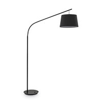 Lampadar minimalist negru abajur textil 1xE27/60W, Daddy PT1 110363 Ideal Lux