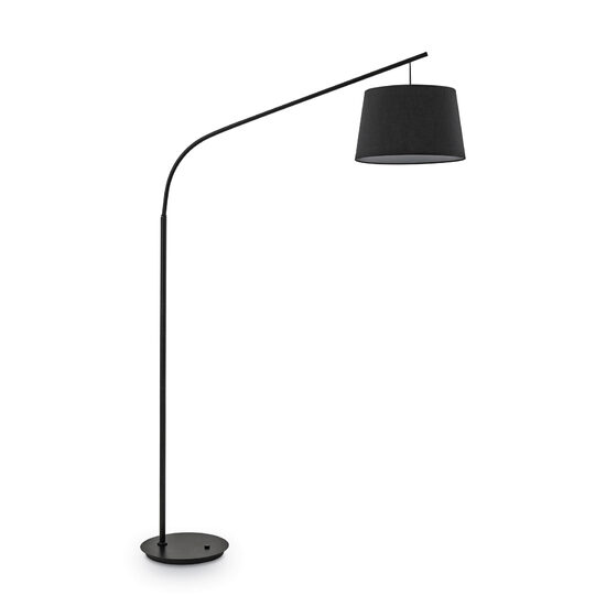 Lampadar minimalist negru abajur textil 1xE27/60W, Daddy PT1 110363 Ideal Lux