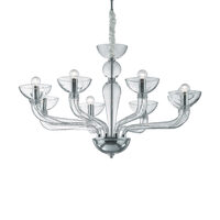 Candelabru venetian sticla lucrata manual 8xE14/40W, Casanova SP8 044255 Ideal Lux