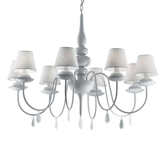 Candelabru modern alb 8xE14/40W, Blanche SP8 035574 Ideal Lux