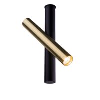 Plafoniera moderna neagra-aurie, 1xGU10/25W, Akadi 8893, Amplex