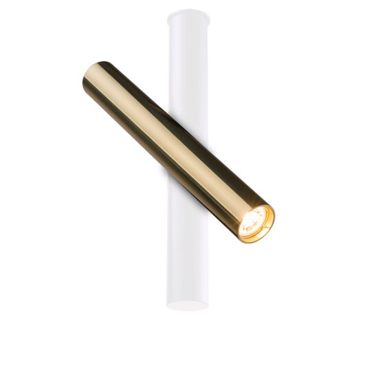 Plafoniera moderna alba-aurie, 1xGU10/25W, Akadi 8894, Amplex