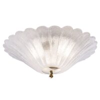 Plafoniera eleganta alba, abajur din sticla, 3xE27/60W, D45, Bacelo 8159, Amplex
