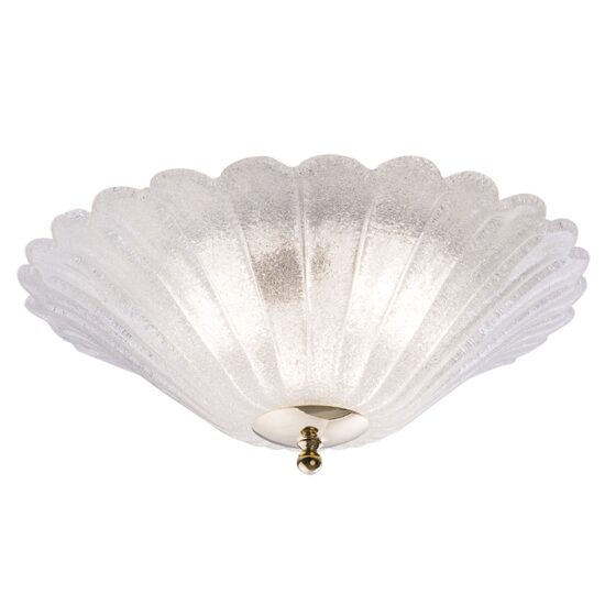 Plafoniera eleganta alba, abajur din sticla, 3xE27/60W, D45, Bacelo 8159, Amplex