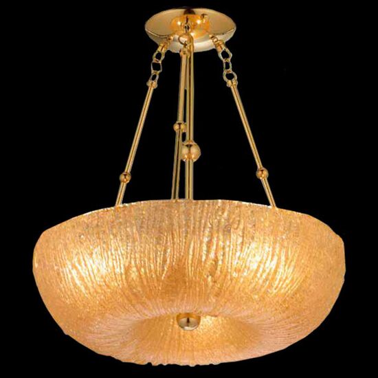 Lustra eleganta aurie, abajur din sticla, 3xE27/60W, D50, Button 8176, Amplex