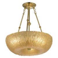 Lustra eleganta aurie, abajur din sticla, 6xE27/60W, D60, Button 8174, Amplex