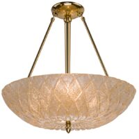 Lustra moderna, abajur din sticla aurie, 3xE27/60W, Diamante 8229, Amplex