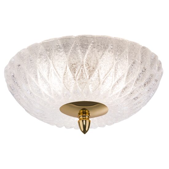 Plafoniera moderna, abajur din sticla transparenta, 3xE27/60W, Diamante 8232, Amplex