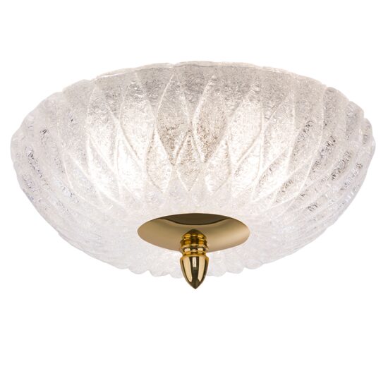 Plafoniera moderna, abajur din sticla transparenta, 3xE27/60W, Diamante 8238, Amplex
