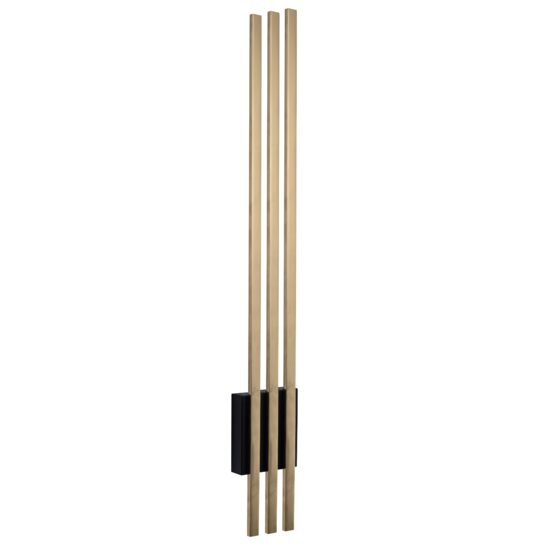Aplica moderna tripla, neagra-aurie, LED 12W/1800lm/3000K, Ebora 8245, Amplex