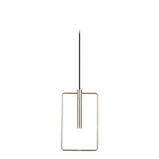Lustra moderna aurie, dreptunghiulara, 1xG9/20W, Faro 8288, Amplex