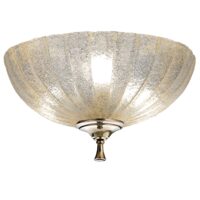Plafoniera clasica, alama patinata, abajur din sticla, 3xE27/60W, Granada 8331, Amplex