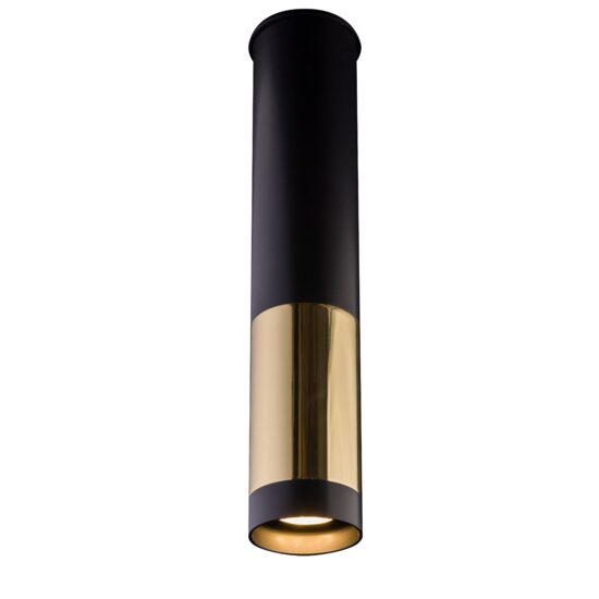 Plafoniera moderna, neagra-aurie, 1xGU10/50W, Kavos 8356, Amplex