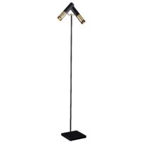 Lampadar modern, negru-auriu, 2xGU10/50W, Kavos 8378, Amplex