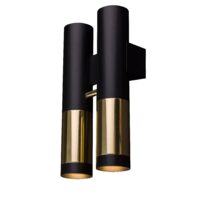 Aplica moderna dubla, neagra-aurie, 2xGU10/50W, Kavos 8360, Amplex