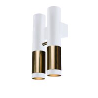 Aplica moderna dubla, alba-aurie, 2xGU10/50W, Kavos 8361, Amplex