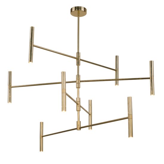 Candelabru modern auriu, stil industrial, lumina sus-jos, 16xG9/33W, Livi 8392, Amplex