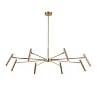 Candelabru modern auriu, stil industrial, 9xG9/20W, Livo 8394, Amplex