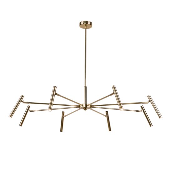 Candelabru modern auriu, stil industrial, 9xG9/20W, Livo 8394, Amplex
