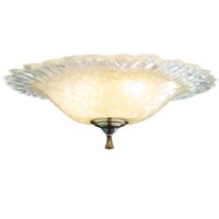 Plafoniera clasica, alama patinata, abajur din sticla, 3xE27/60W, Plafony 8809, Amplex
