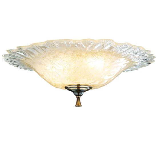 Plafoniera clasica, alama patinata, abajur din sticla, 3xE27/60W, Plafony 8809, Amplex