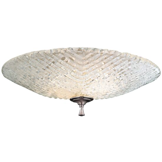 Plafoniera clasica, cromata, abajur din sticla, 3xE27/60W, Plafony 8811, Amplex