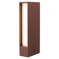 Stalp exterior IP65 modern ruginiu LED 6W/330lm/3000K, Twin 9470 Redo