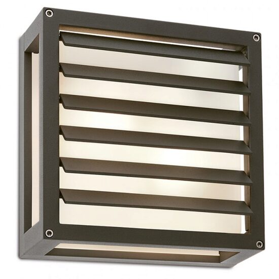 Aplica exterior IP54 moderna gri 2xE27/42W, Brick Glass 9894 Redo