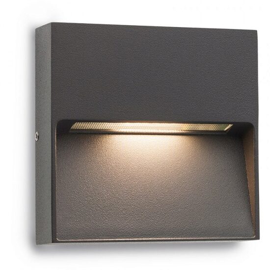 Aplica exterior IP54 gri dispersor sticla LED 3W/288lm/3000K, Even 9151 Redo