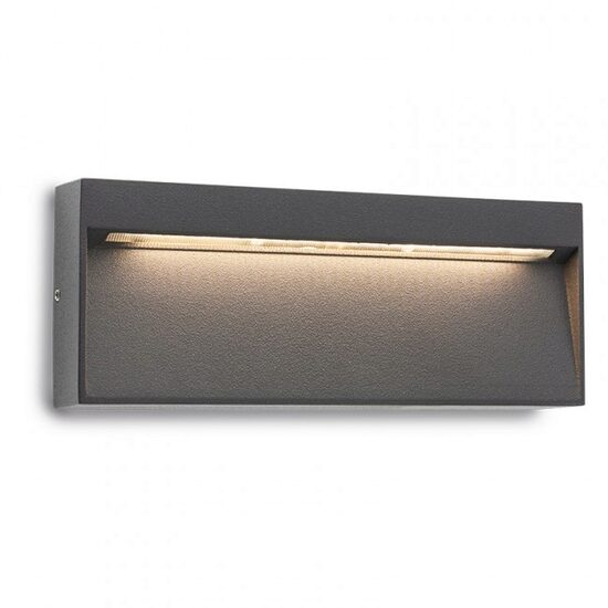 Aplica exterior IP54 gri dispersor sticla LED 6W/572lm/3000K, Even 9153 Redo