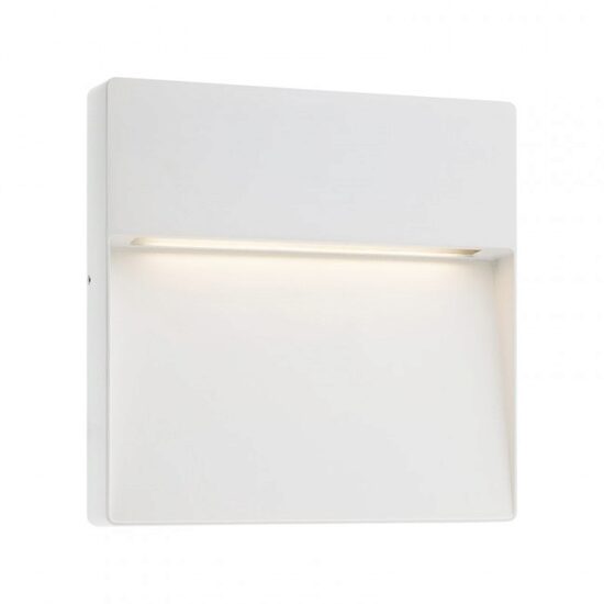 Aplica exterior IP54 alba dispersor sticla LED 9W/420lm/3000K, Even 9627 Redo