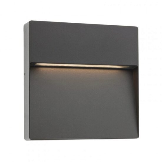 Aplica exterior IP54 gri dispersor sticla LED 9W/420lm/3000K, Even 9625 Redo