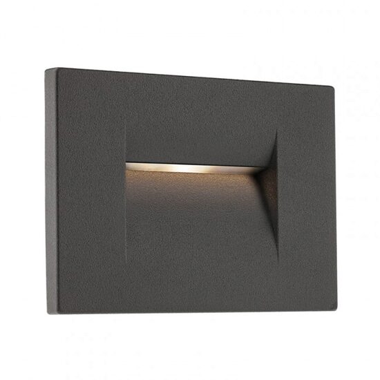 Aplica exterior IP65 gri asimetrica incastrabila LED 3W/106lm/3000K, Inner 9636 Redo