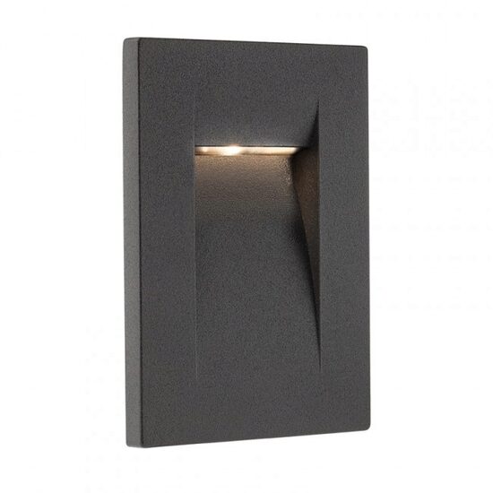Aplica exterior IP65 gri asimetrica incastrabila LED 3W/106lm/3000K, Inner 9638 Redo